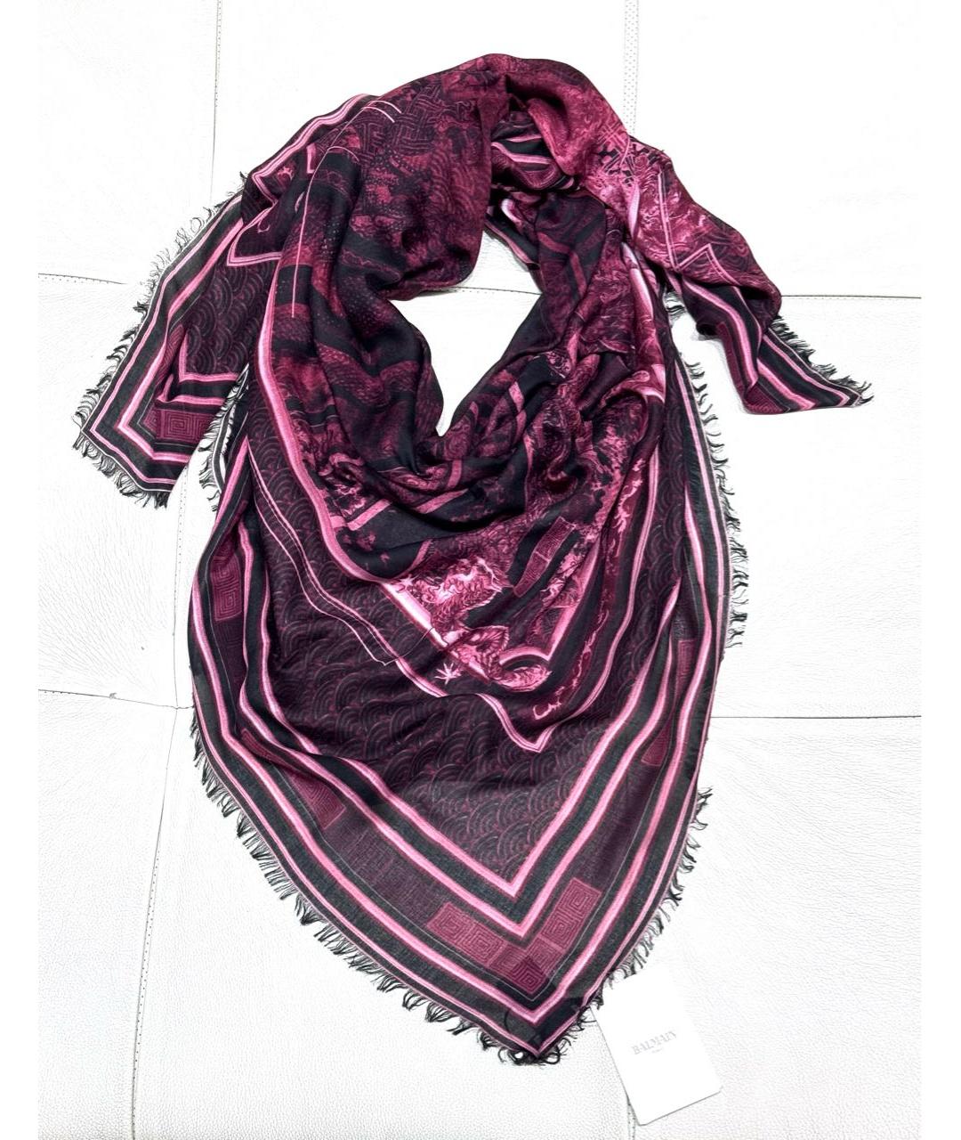 BALMAIN Бордовый платок, фото 7