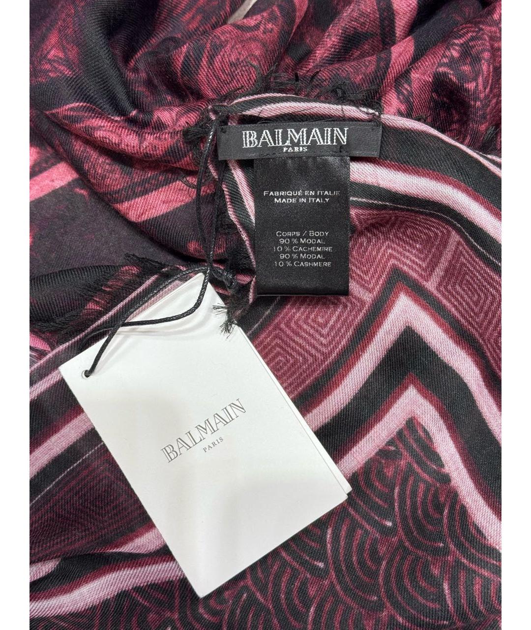BALMAIN Бордовый платок, фото 3