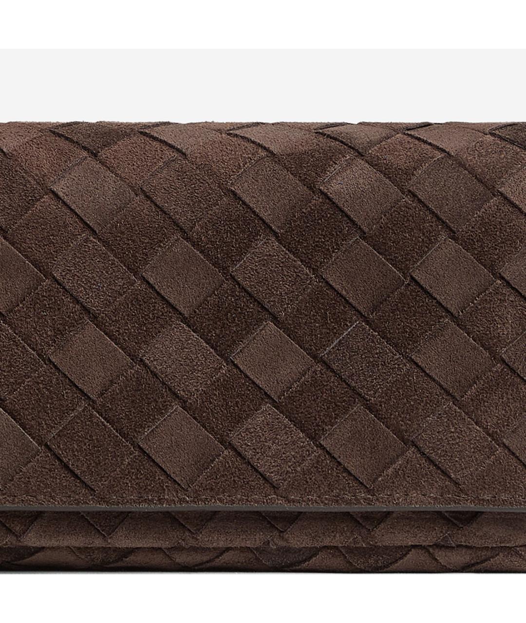 BOTTEGA VENETA Коричневая замшевая сумка через плечо, фото 4