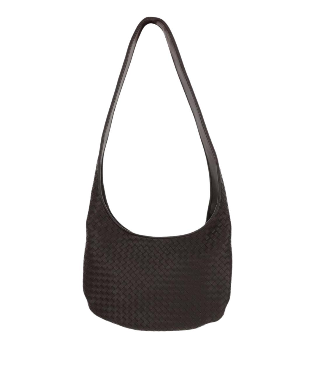 BOTTEGA VENETA Коричневая кожаная сумка на плечо, фото 1