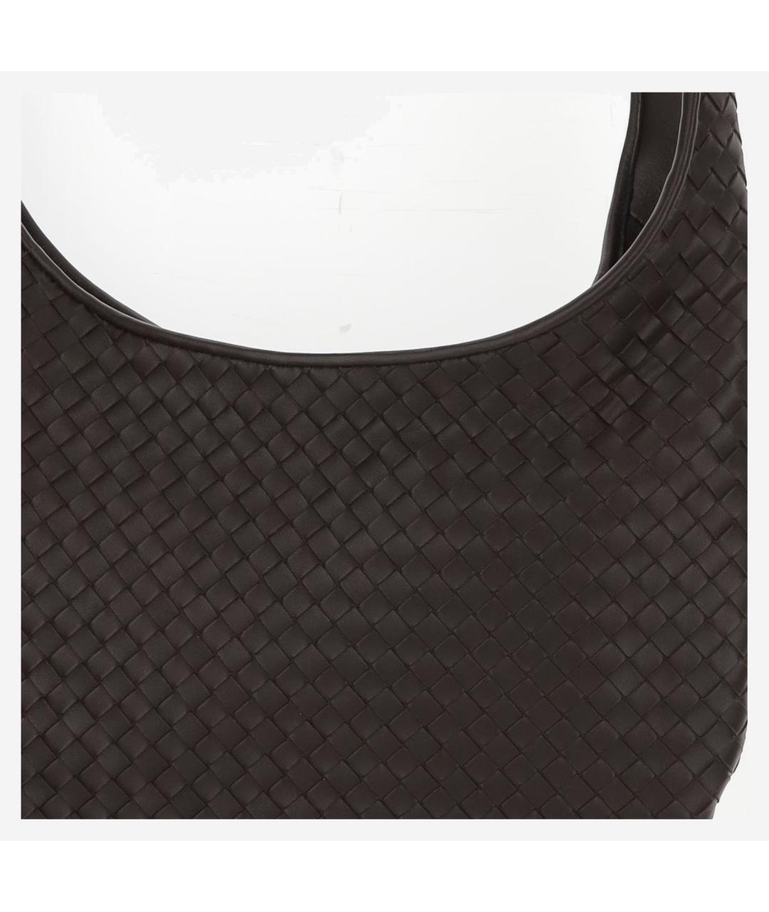 BOTTEGA VENETA Коричневая кожаная сумка на плечо, фото 3