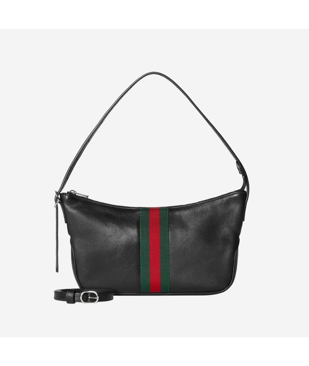 GUCCI Черная кожаная сумка на плечо, фото 5