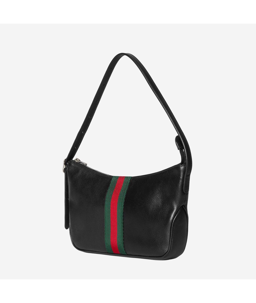 GUCCI Черная кожаная сумка на плечо, фото 2