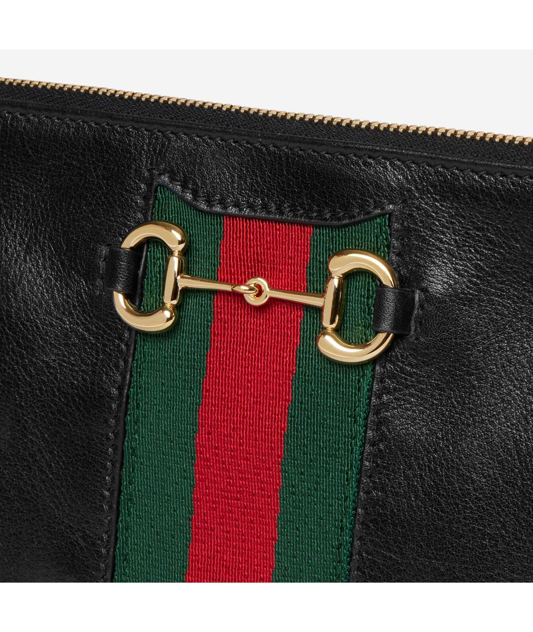 GUCCI Черная кожаная сумка через плечо, фото 4