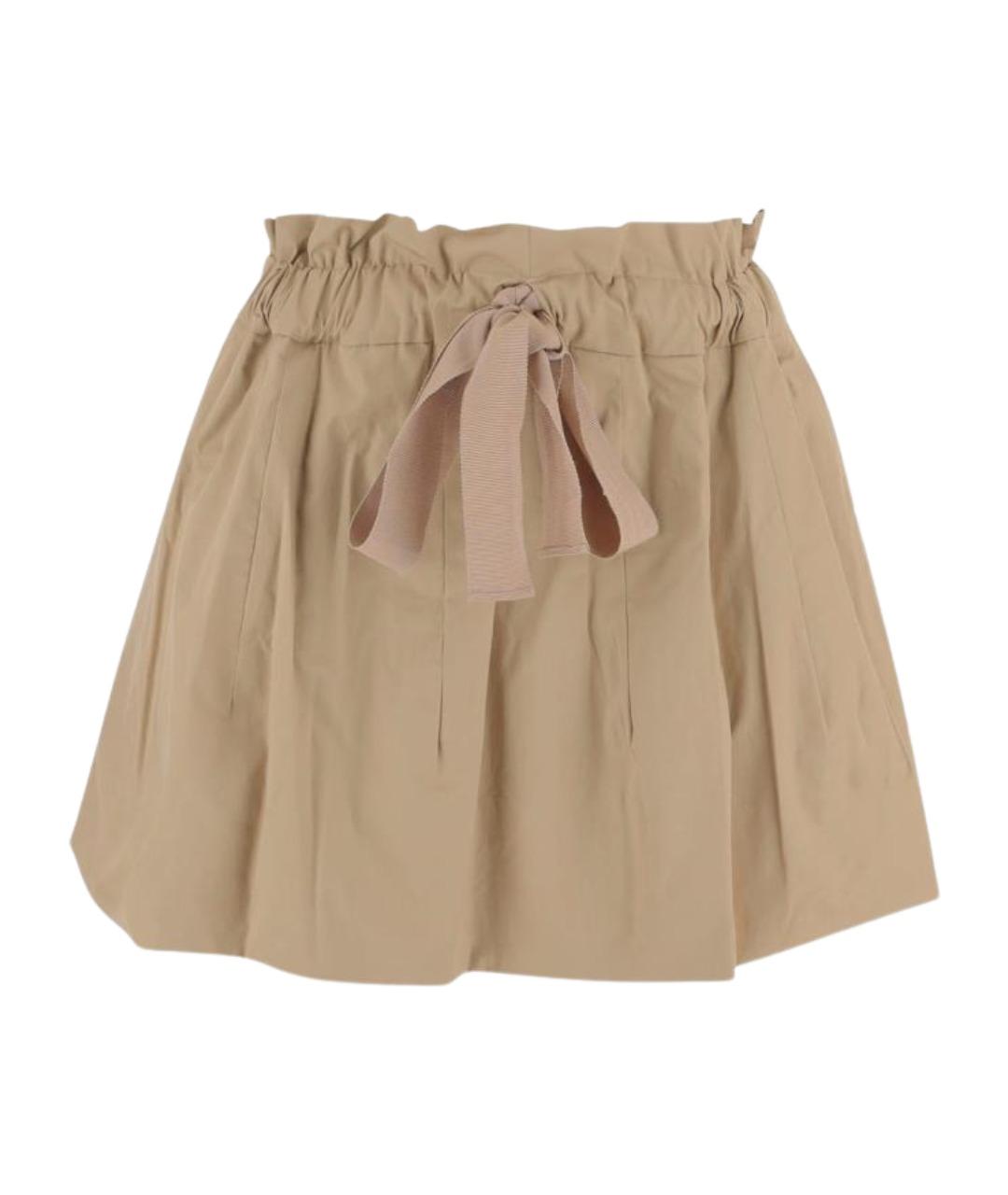 PATOU Бежевая хлопковая юбка мини, фото 1