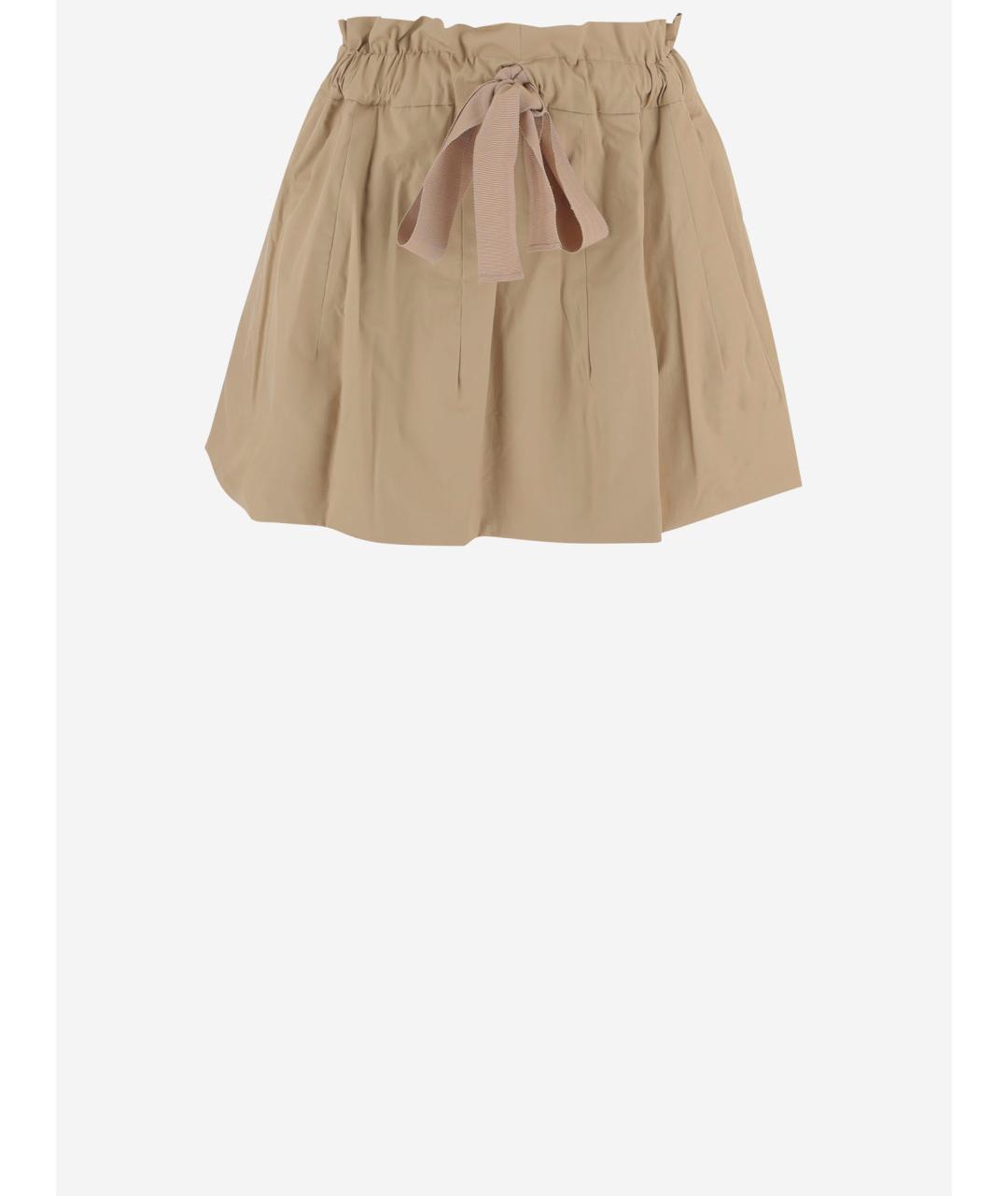 PATOU Бежевая хлопковая юбка мини, фото 4