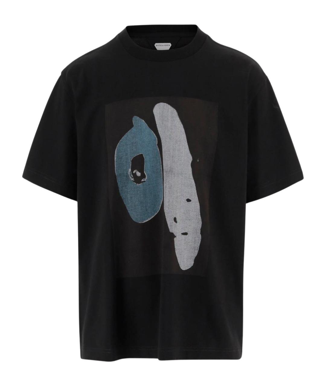 BOTTEGA VENETA Черная хлопковая футболка, фото 1
