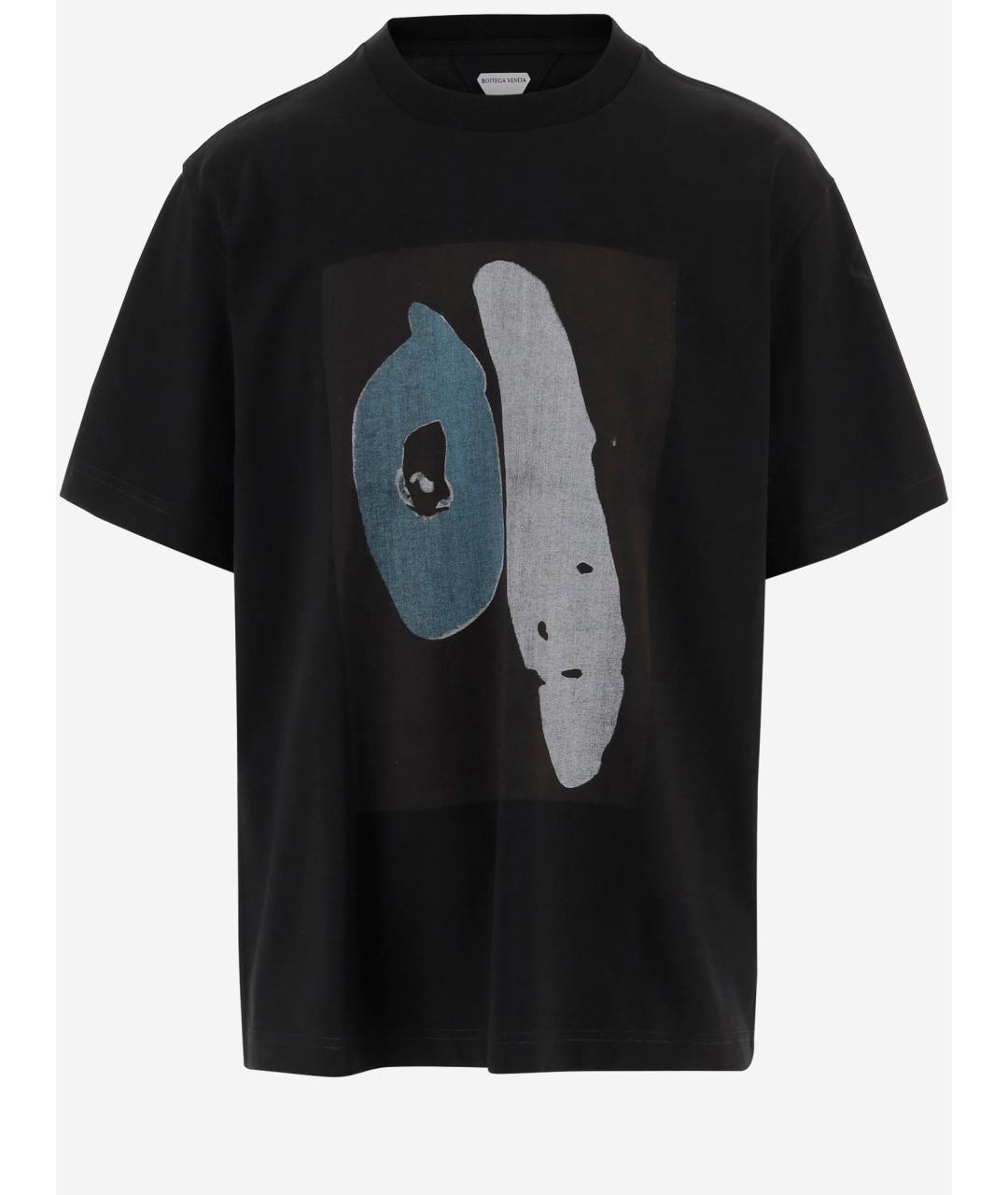BOTTEGA VENETA Черная хлопковая футболка, фото 4
