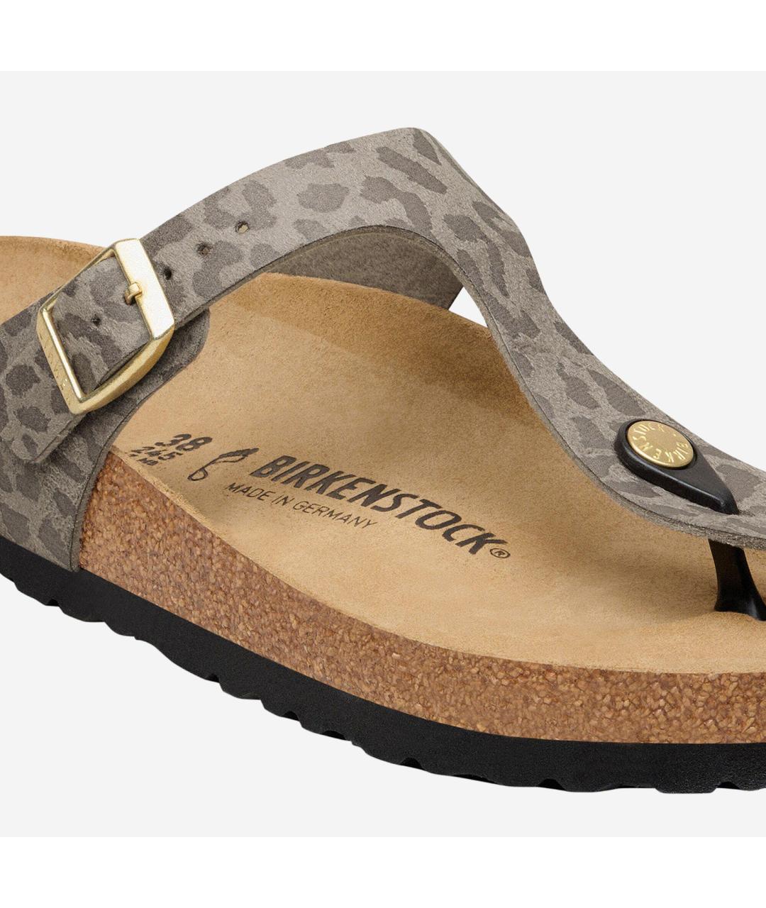 BIRKENSTOCK Бежевые кожаные босоножки, фото 5