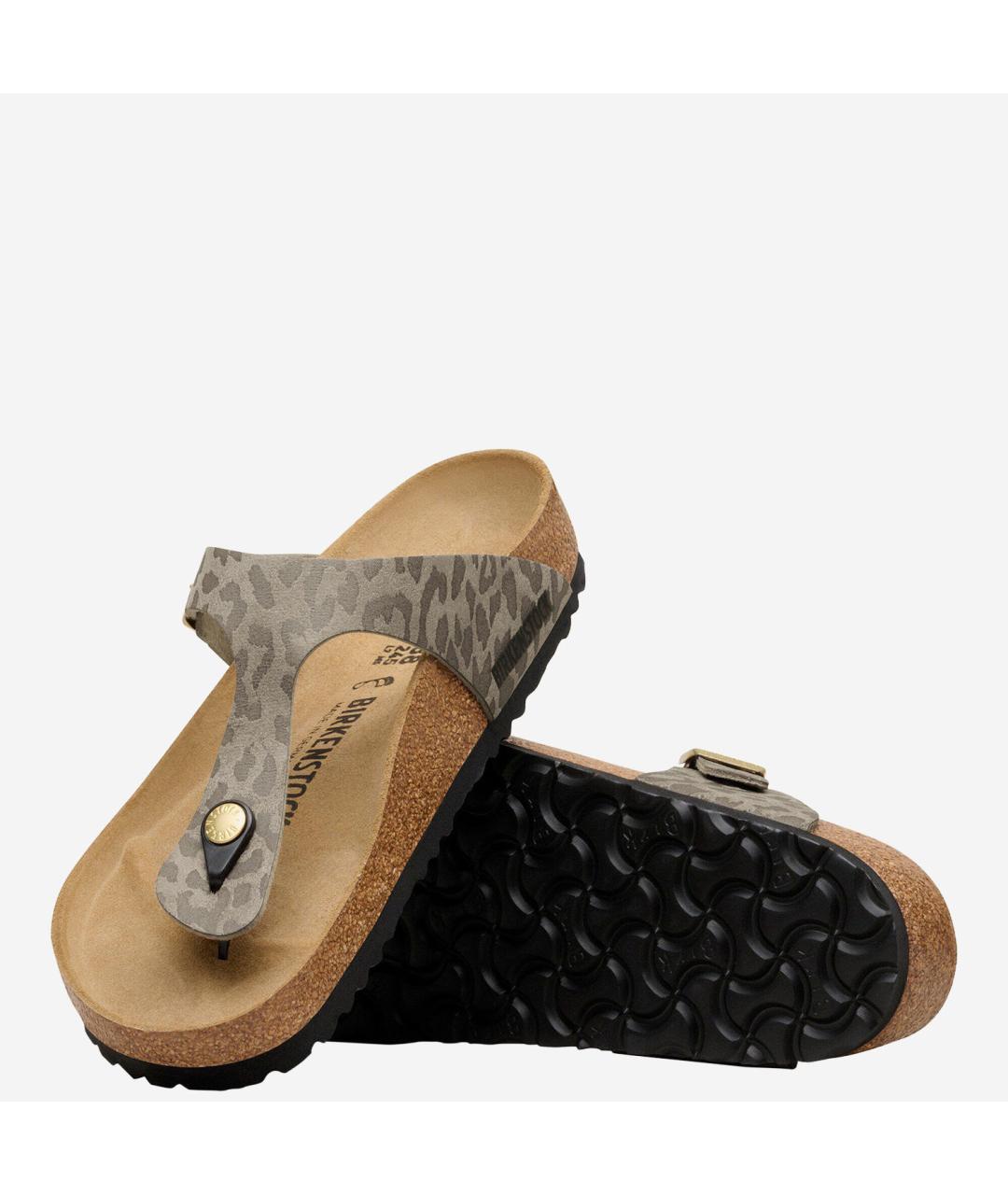 BIRKENSTOCK Бежевые кожаные босоножки, фото 4