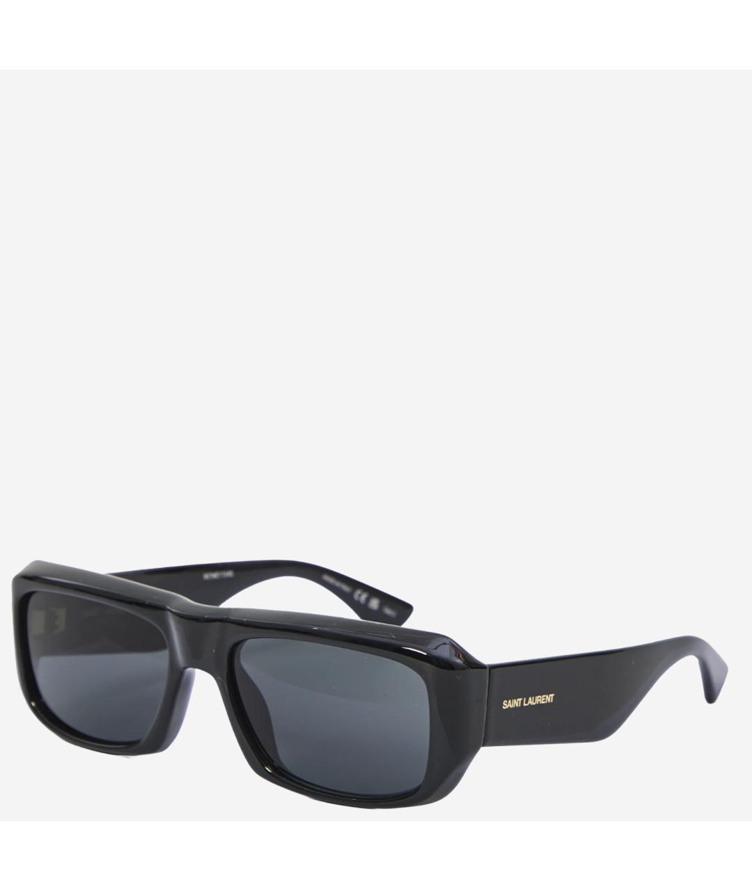 SAINT LAURENT Черные пластиковые солнцезащитные очки, фото 2