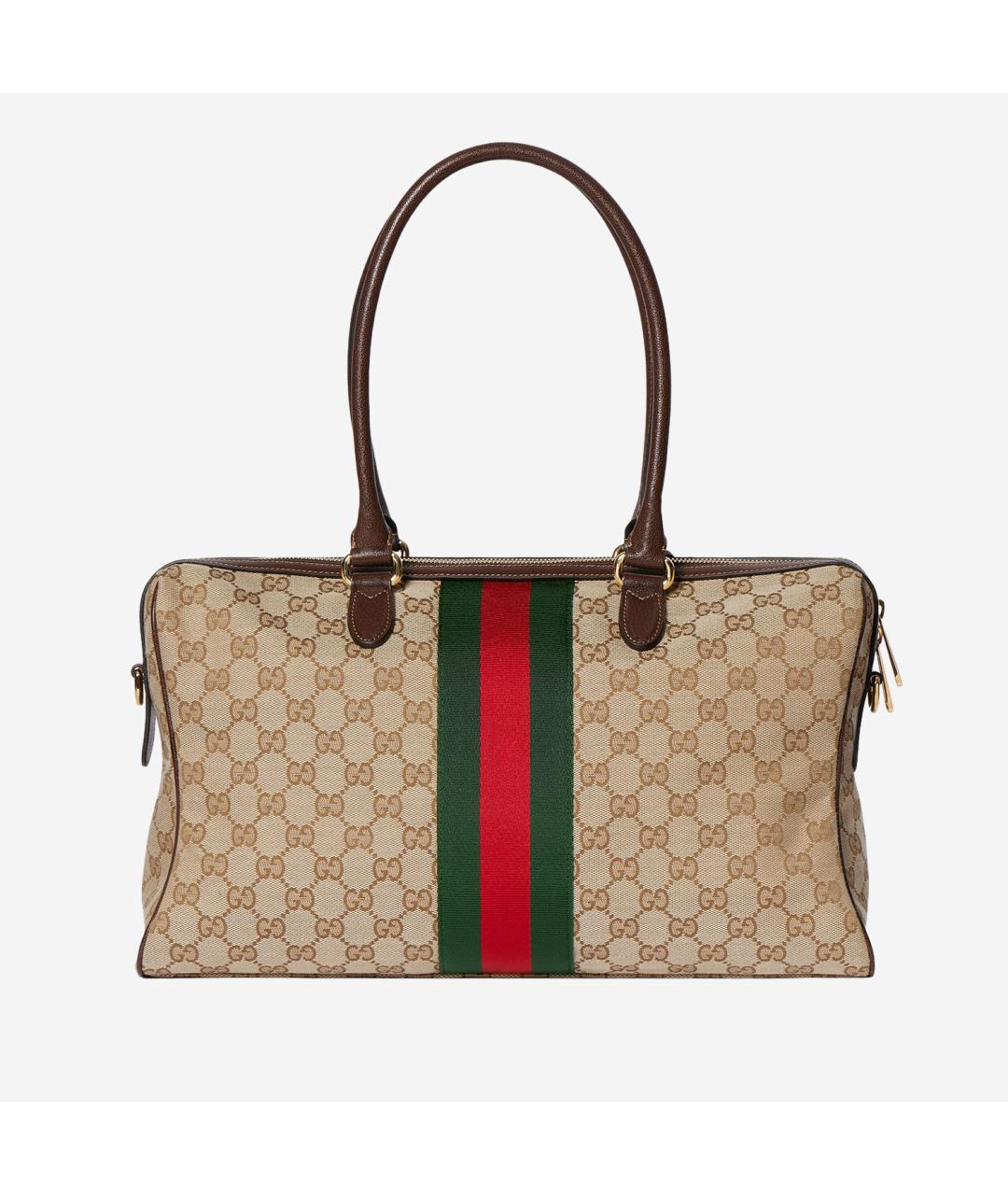 GUCCI Бежевая тканевая сумка через плечо, фото 3