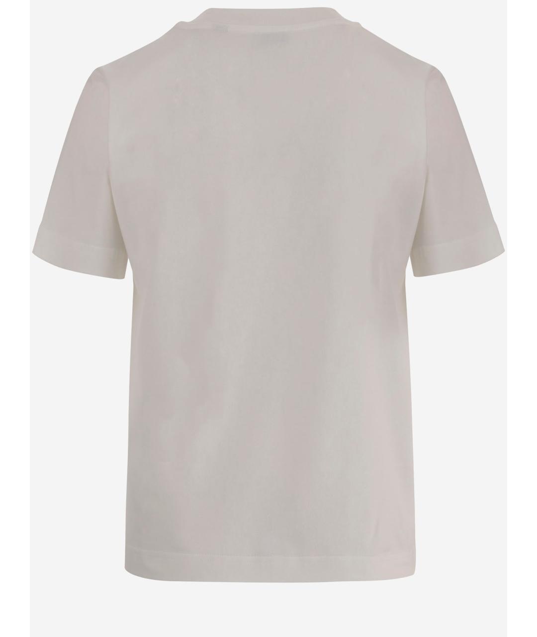 BURBERRY Бежевая хлопковая футболка, фото 2