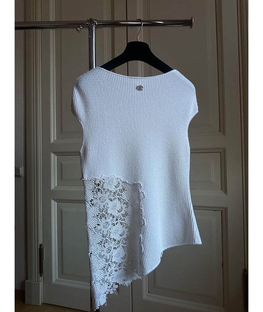 CHANEL Белая хлопковая футболка, фото 2