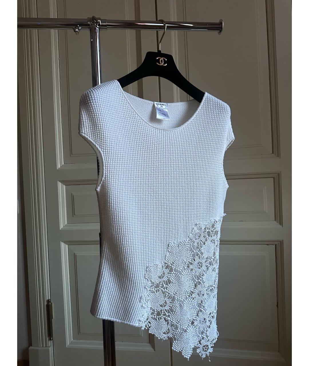 CHANEL Белая хлопковая футболка, фото 9