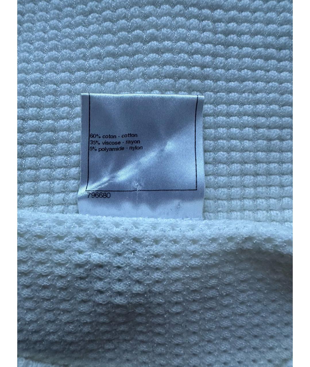 CHANEL Белая хлопковая футболка, фото 5