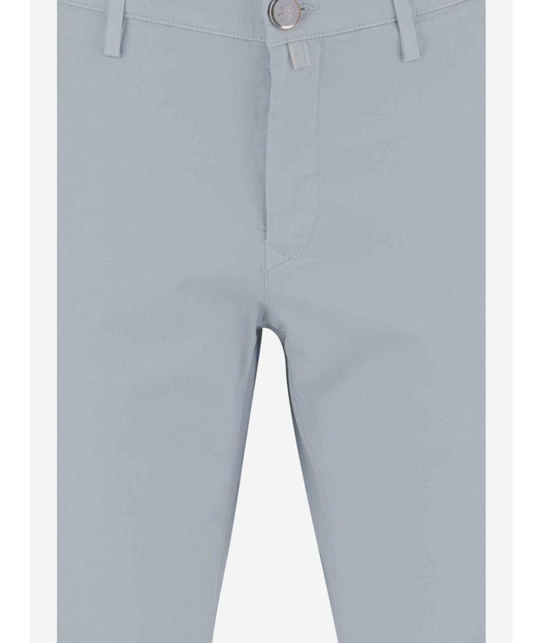 JACOB COHEN Голубые хлопковые повседневные брюки, фото 3