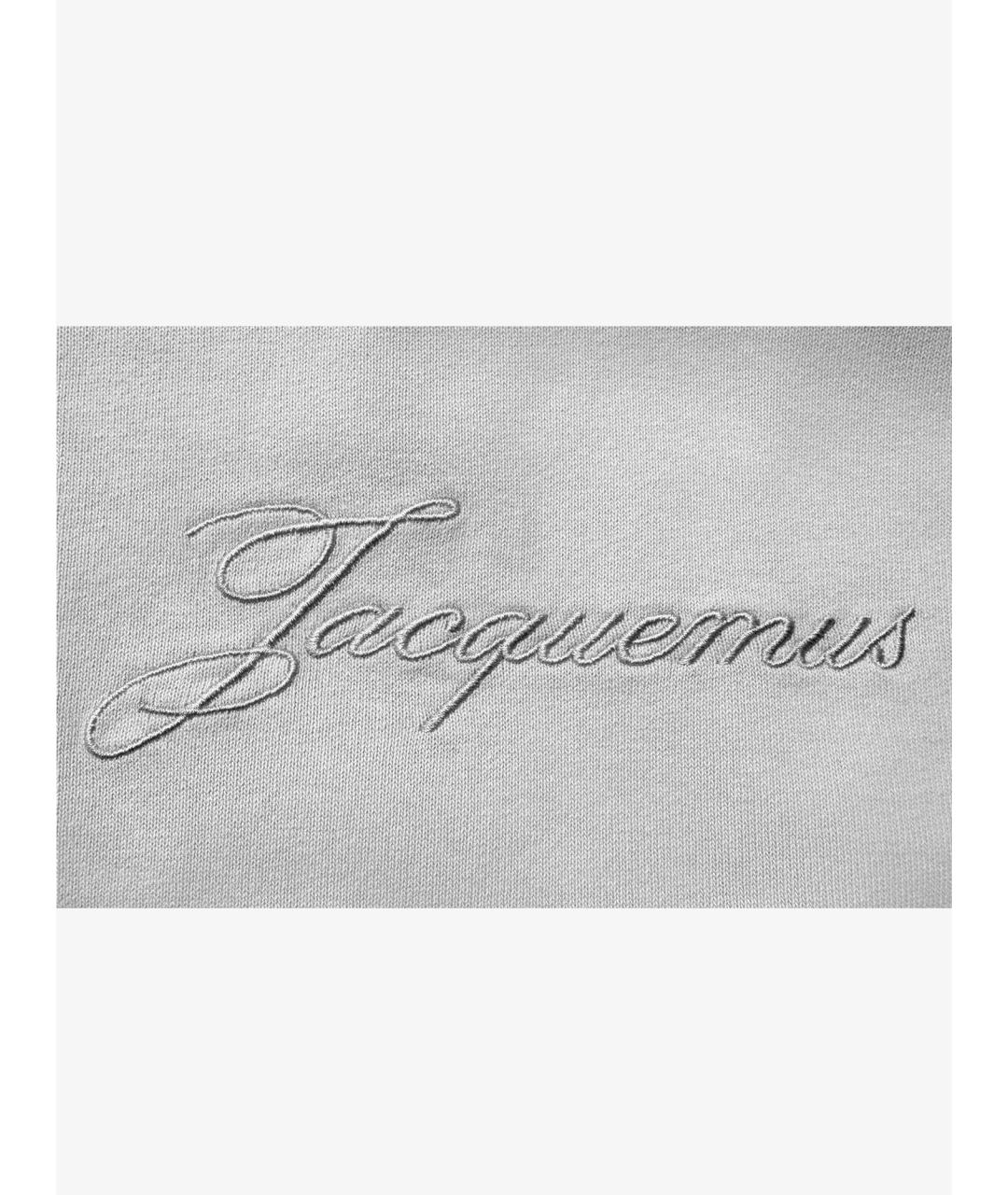 JACQUEMUS Серая хлопковая футболка, фото 3