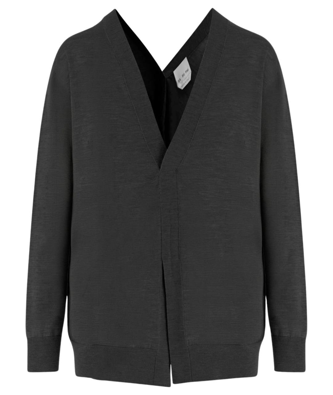 Sa Su Phi Черный кашемировый джемпер / свитер, фото 1