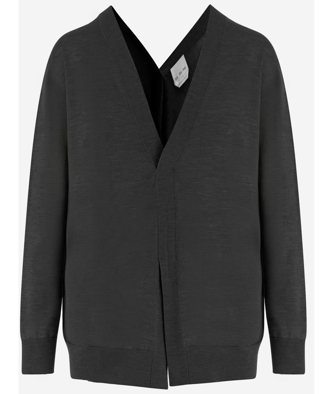 Sa Su Phi Черный кашемировый джемпер / свитер, фото 4