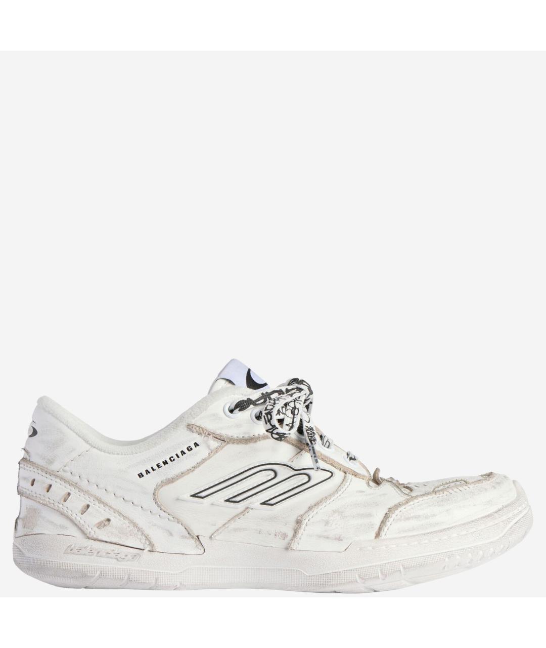 BALENCIAGA Белые кожаные кроссовки, фото 6