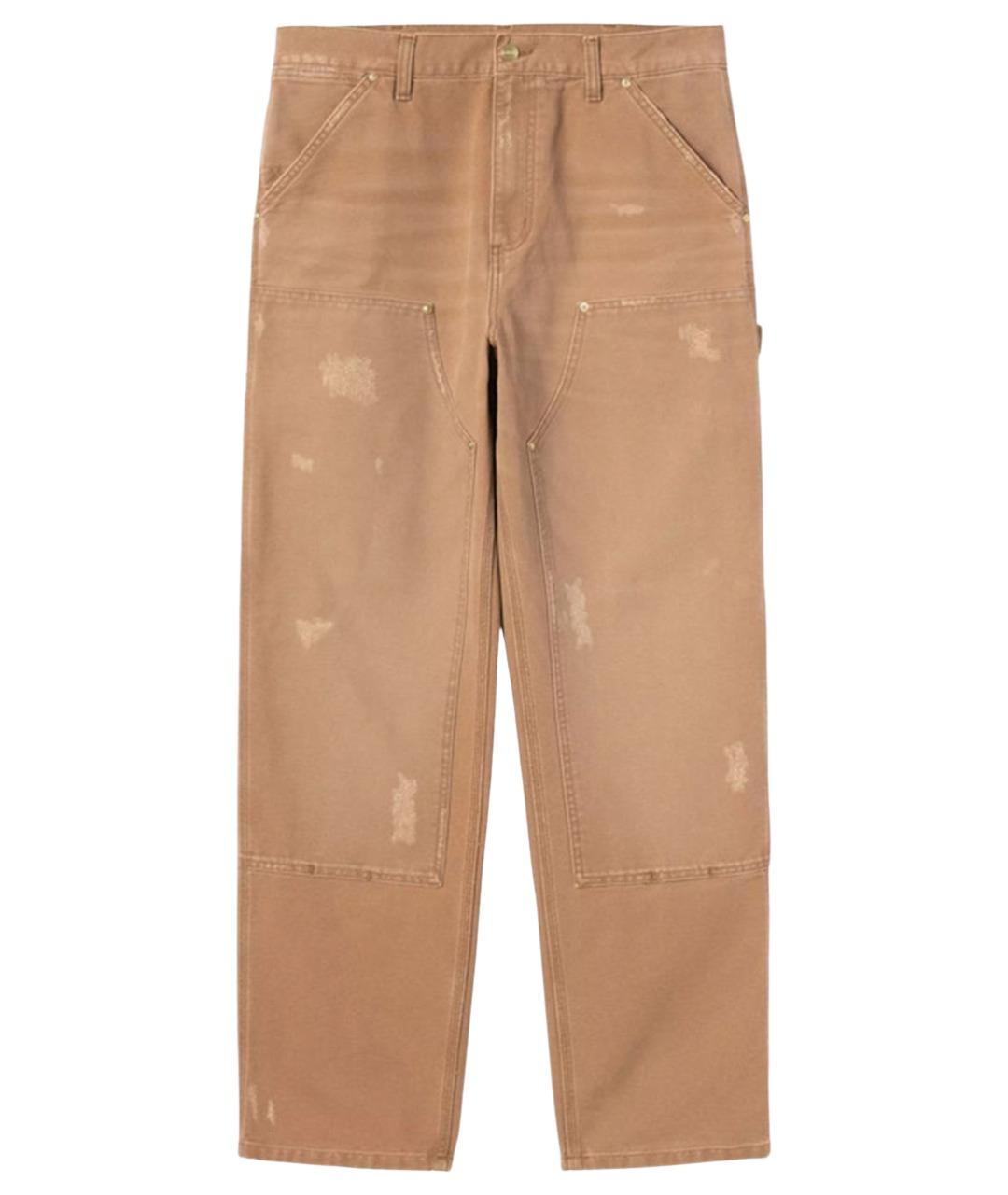 CARHARTT WIP Бежевые хлопковые прямые джинсы, фото 1