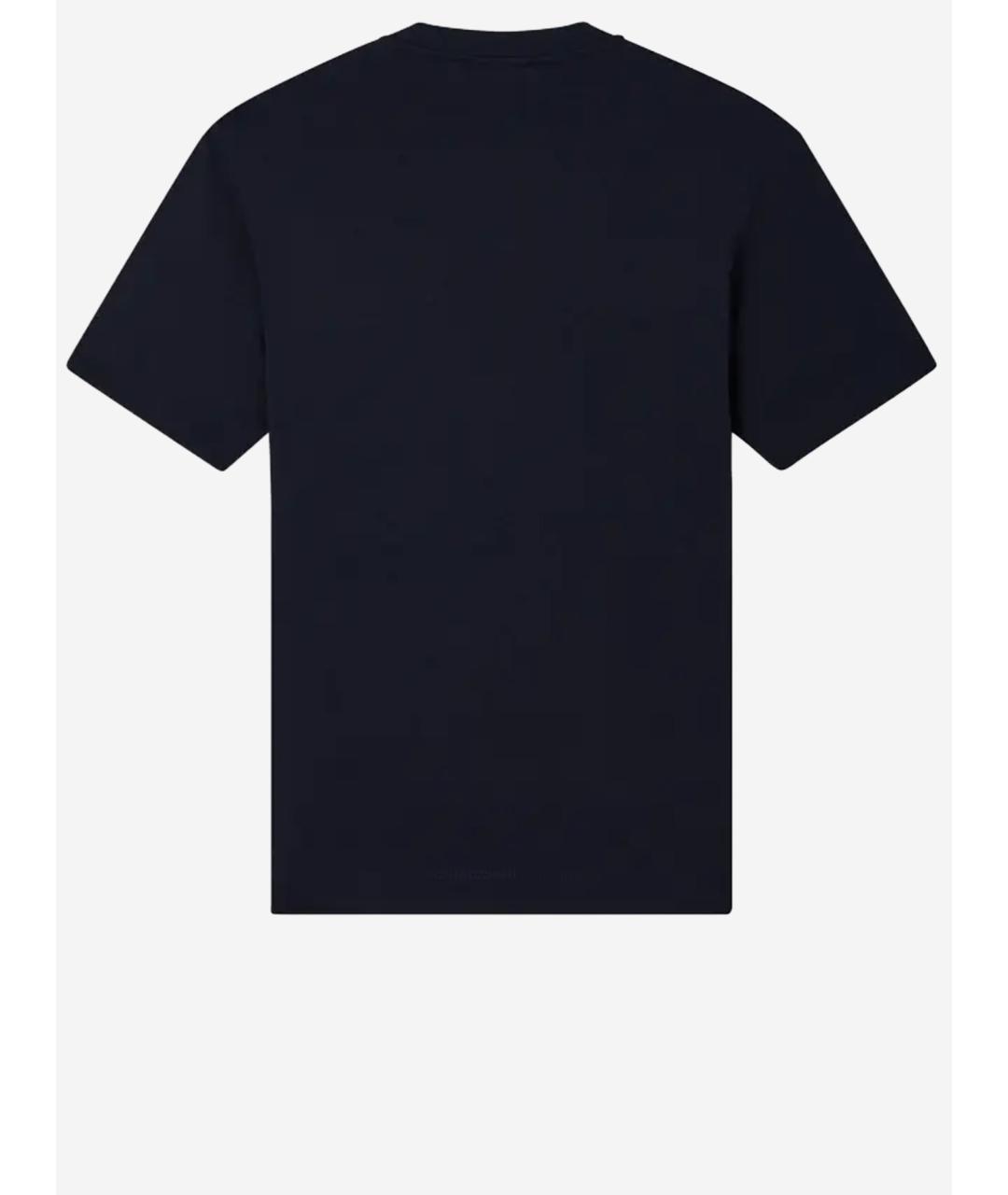 EMPORIO ARMANI Темно-синяя хлопковая футболка, фото 2