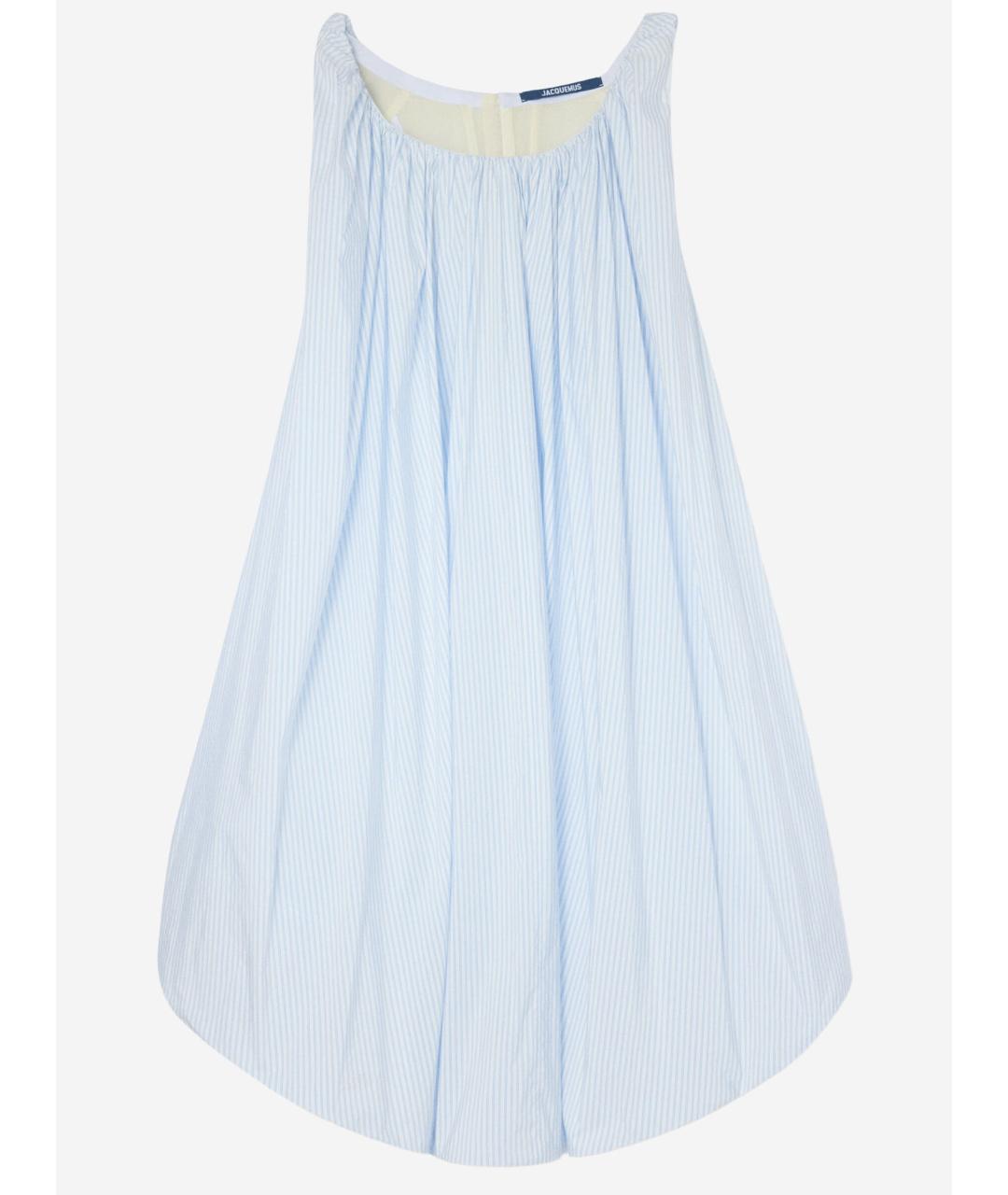 JACQUEMUS Голубое полиэстеровое повседневное платье, фото 4