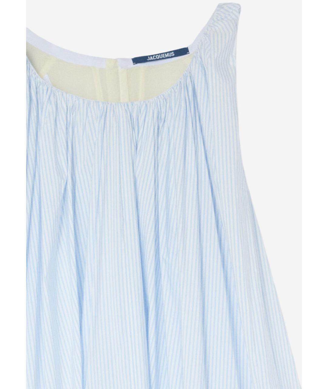 JACQUEMUS Голубое полиэстеровое повседневное платье, фото 3