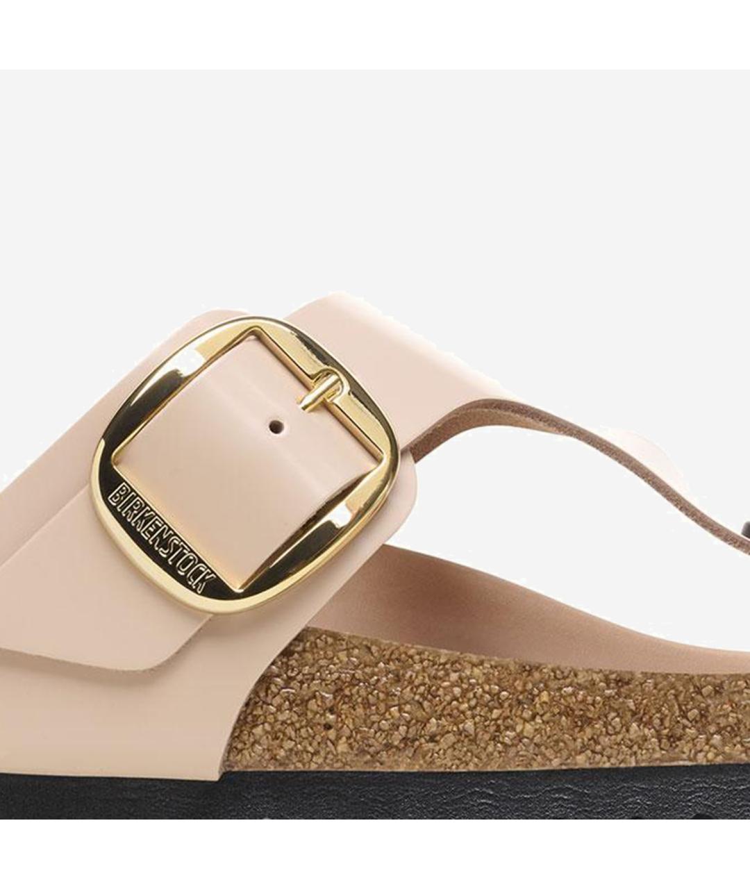 BIRKENSTOCK Бежевые кожаные босоножки, фото 4