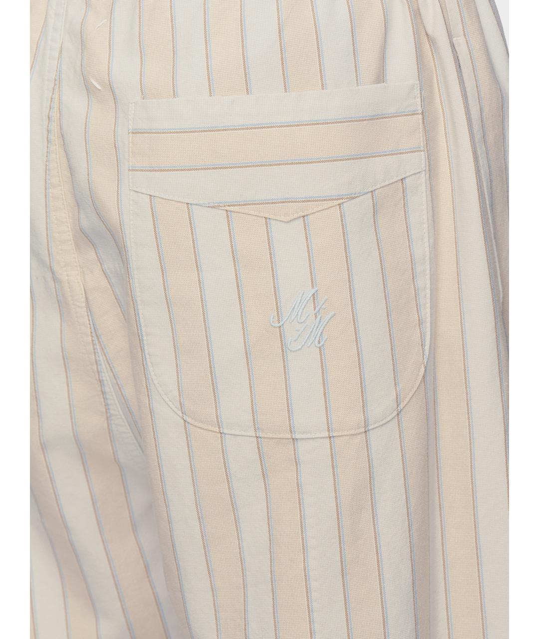 MAISON MARGIELA Мульти хлопковые повседневные брюки, фото 3