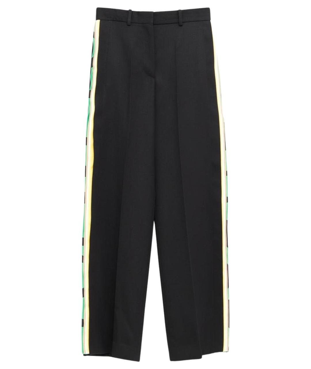 LOEWE Черные шерстяные прямые брюки, фото 1