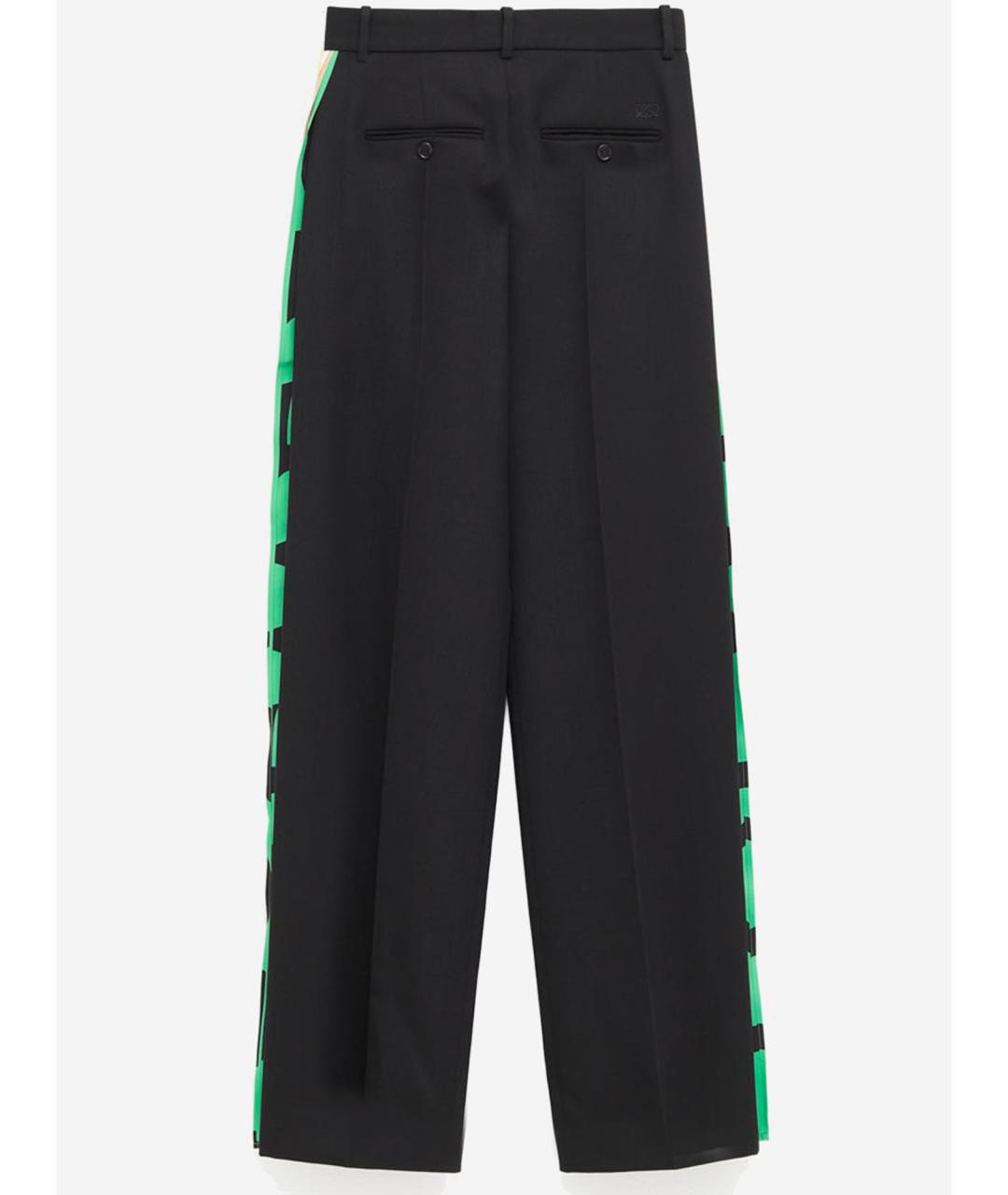 LOEWE Черные шерстяные прямые брюки, фото 2