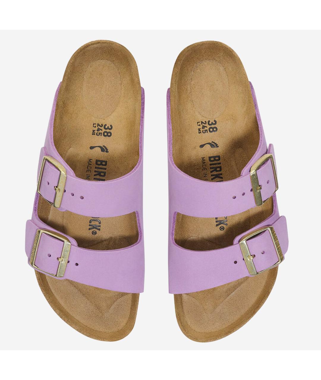 BIRKENSTOCK Фиолетовые замшевые сандалии, фото 2