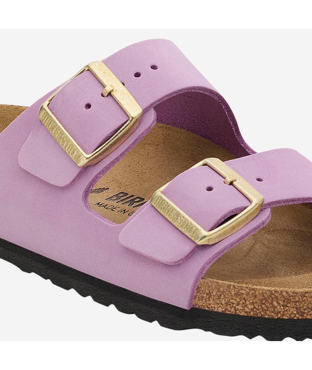 BIRKENSTOCK Фиолетовые замшевые сандалии, фото 4