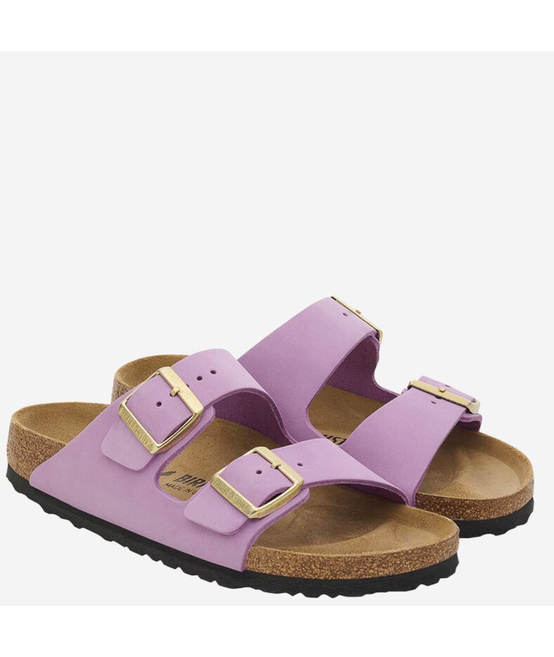 BIRKENSTOCK Фиолетовые замшевые сандалии, фото 3