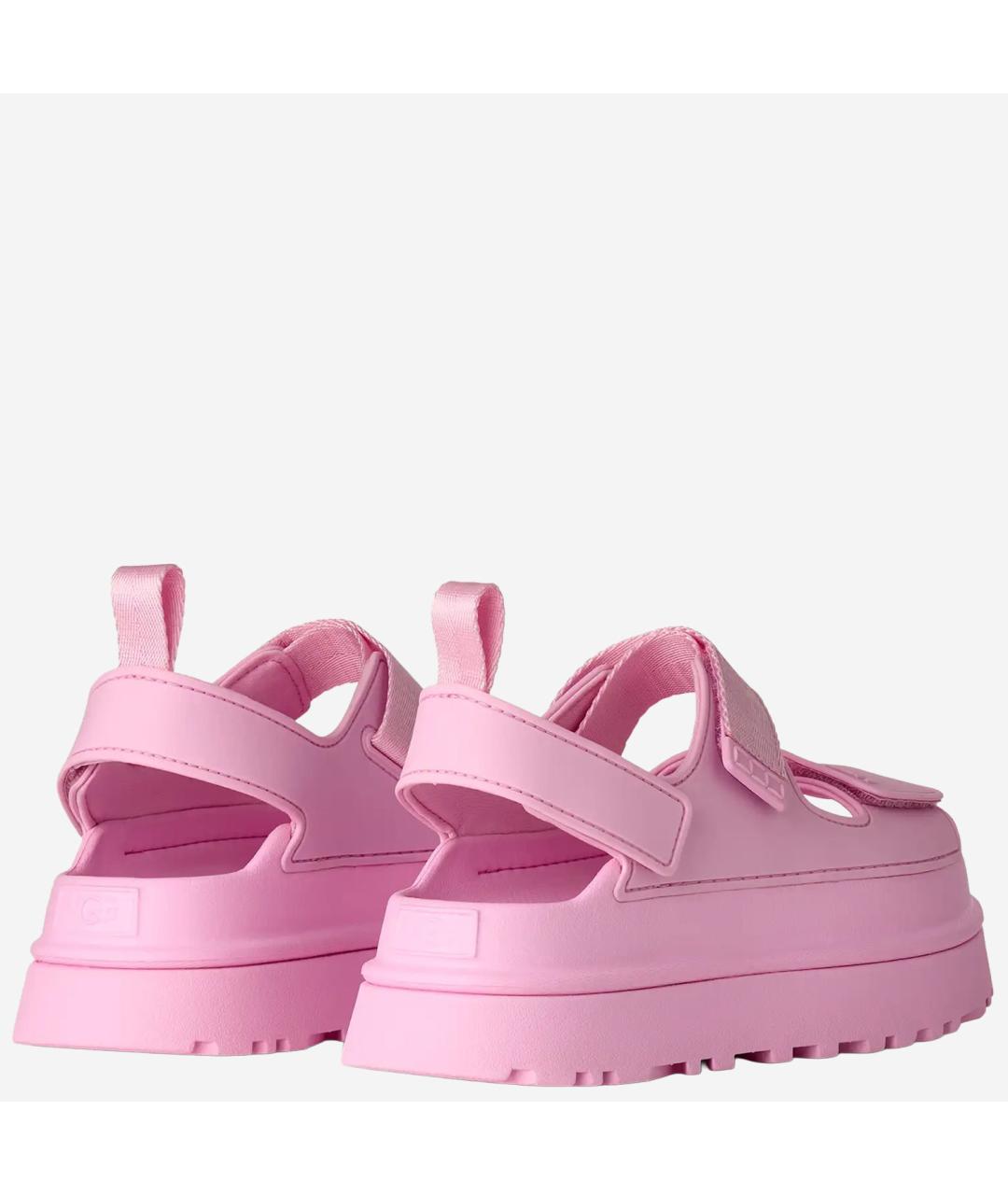 UGG AUSTRALIA Розовые босоножки из искусственной кожи, фото 3