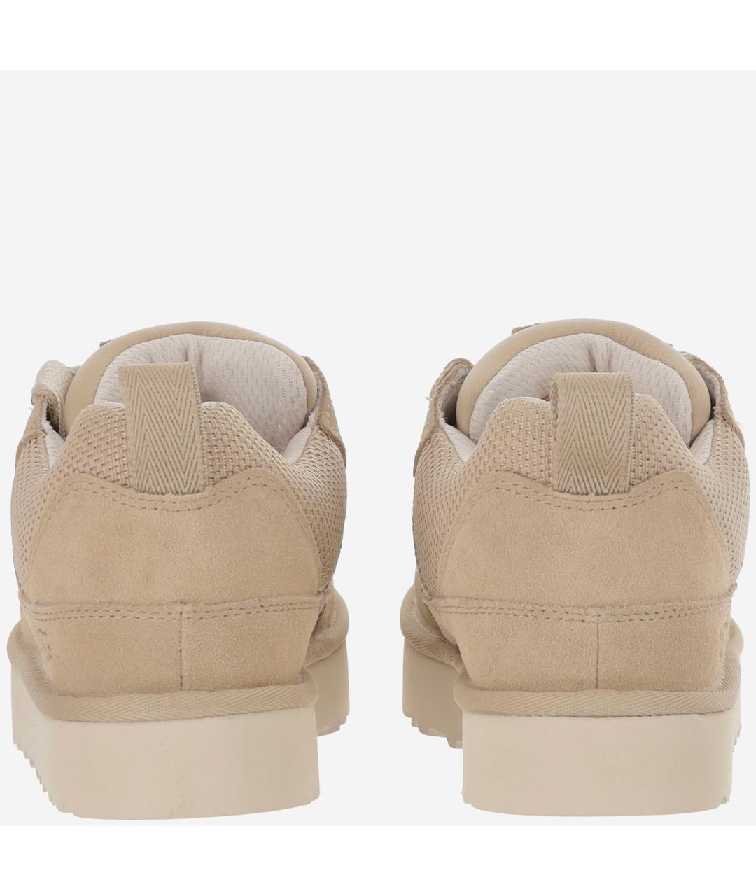 UGG AUSTRALIA Бежевые замшевые низкие кроссовки / кеды, фото 4