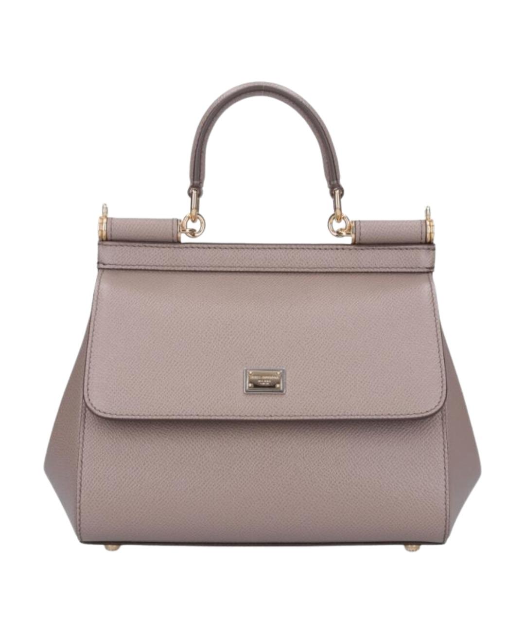 DOLCE&GABBANA Бежевая кожаная сумка тоут, фото 1