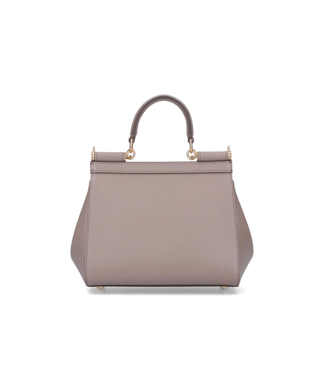 DOLCE&GABBANA Бежевая кожаная сумка тоут, фото 3