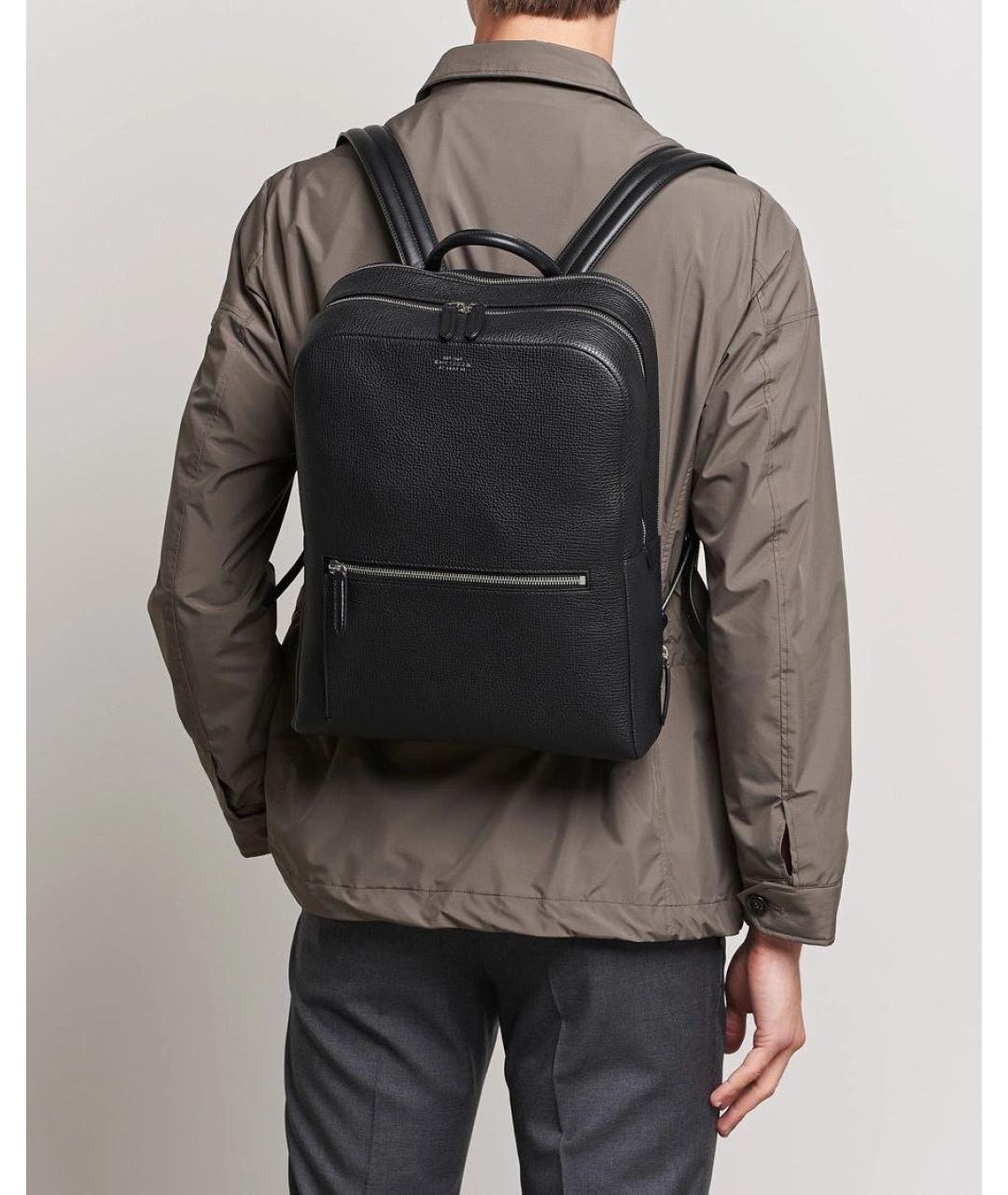 SMYTHSON Черный кожаный рюкзак, фото 3