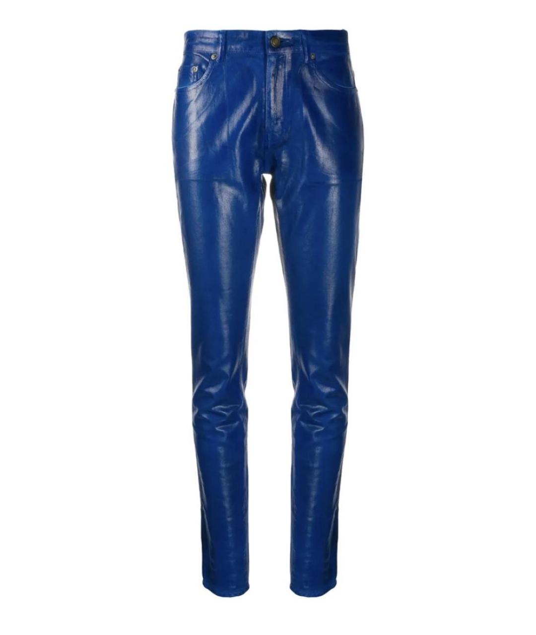 SAINT LAURENT Синие брюки узкие, фото 10