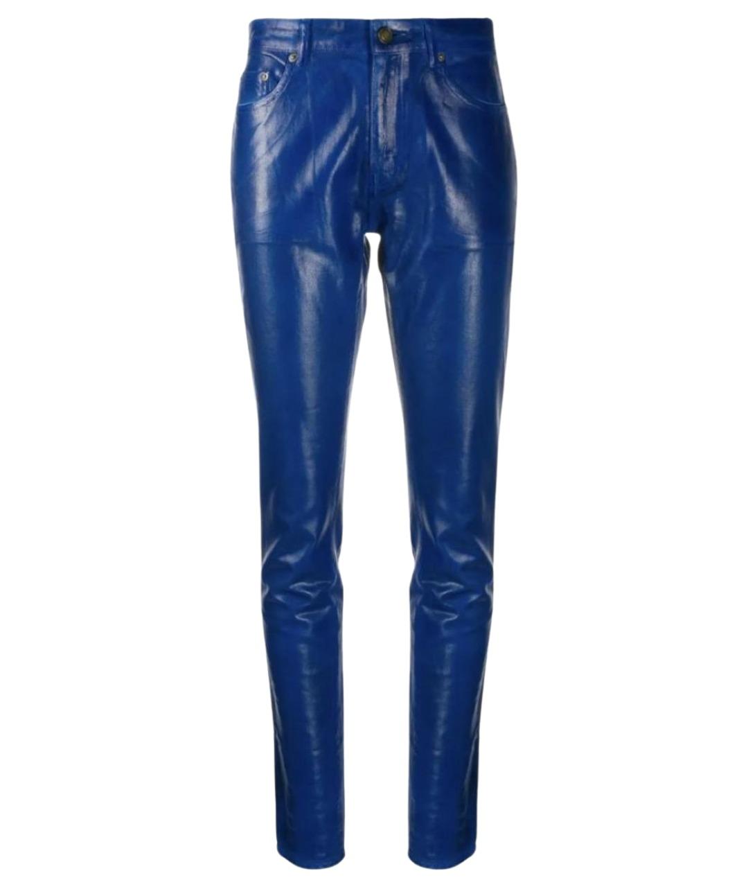 SAINT LAURENT Синие брюки узкие, фото 1