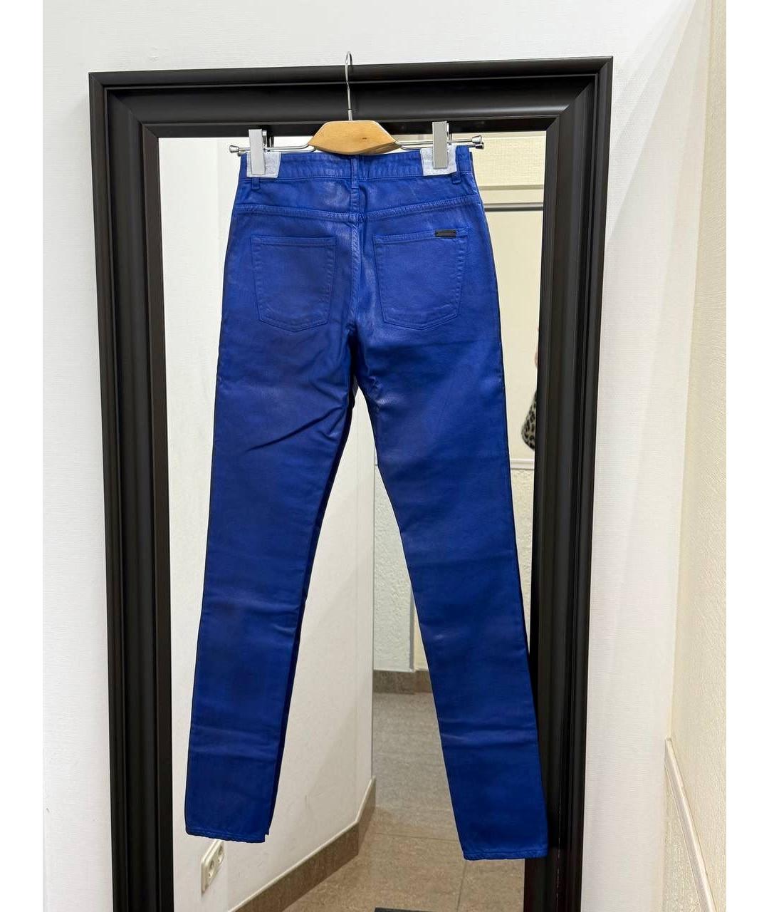 SAINT LAURENT Синие брюки узкие, фото 3