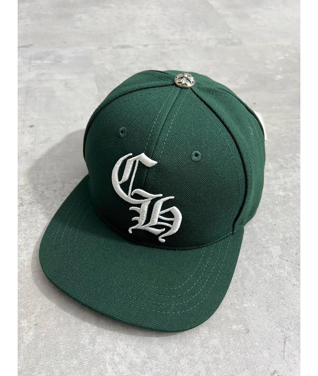 CHROME HEARTS Зеленая хлопковая кепка/бейсболка, фото 2