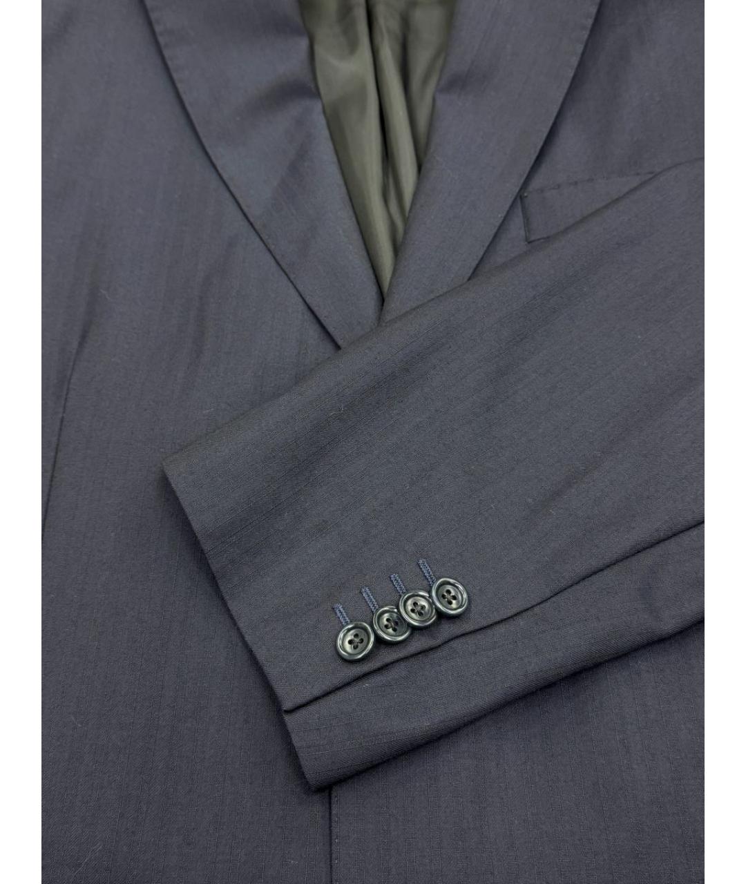 ZEGNA Синий шерстяной пиджак, фото 4
