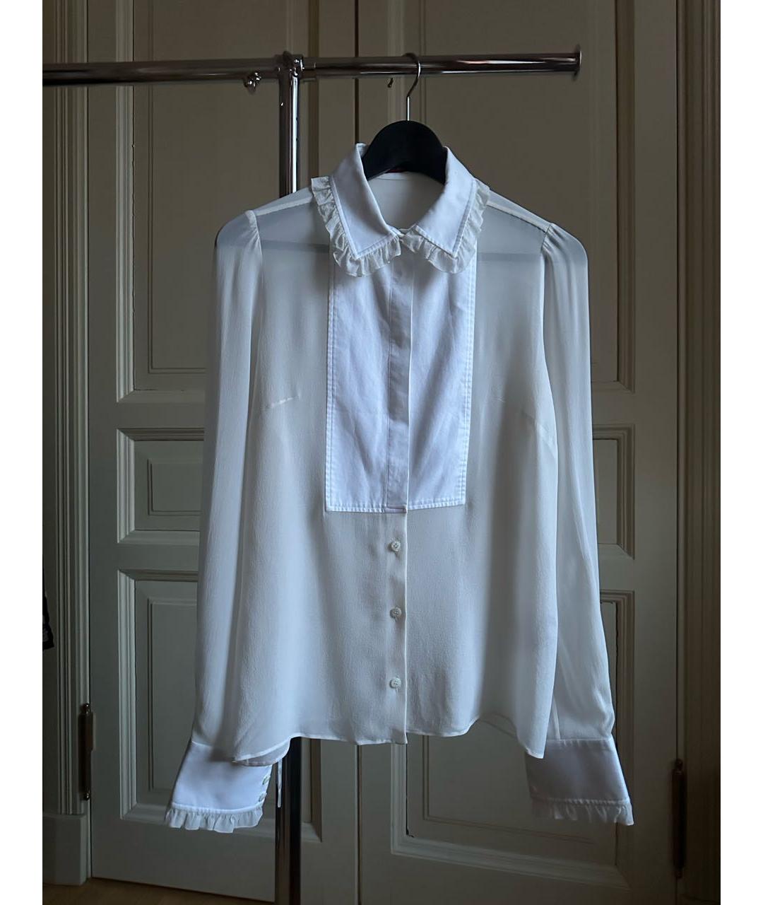 DOLCE&GABBANA Белая шелковая рубашка, фото 9