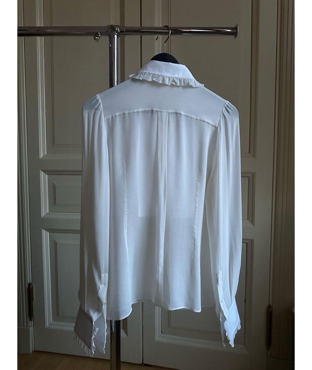 DOLCE&GABBANA Белая шелковая рубашка, фото 2