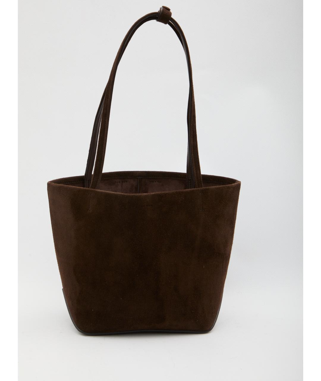 THE ROW Коричневая замшевая сумка тоут, фото 5