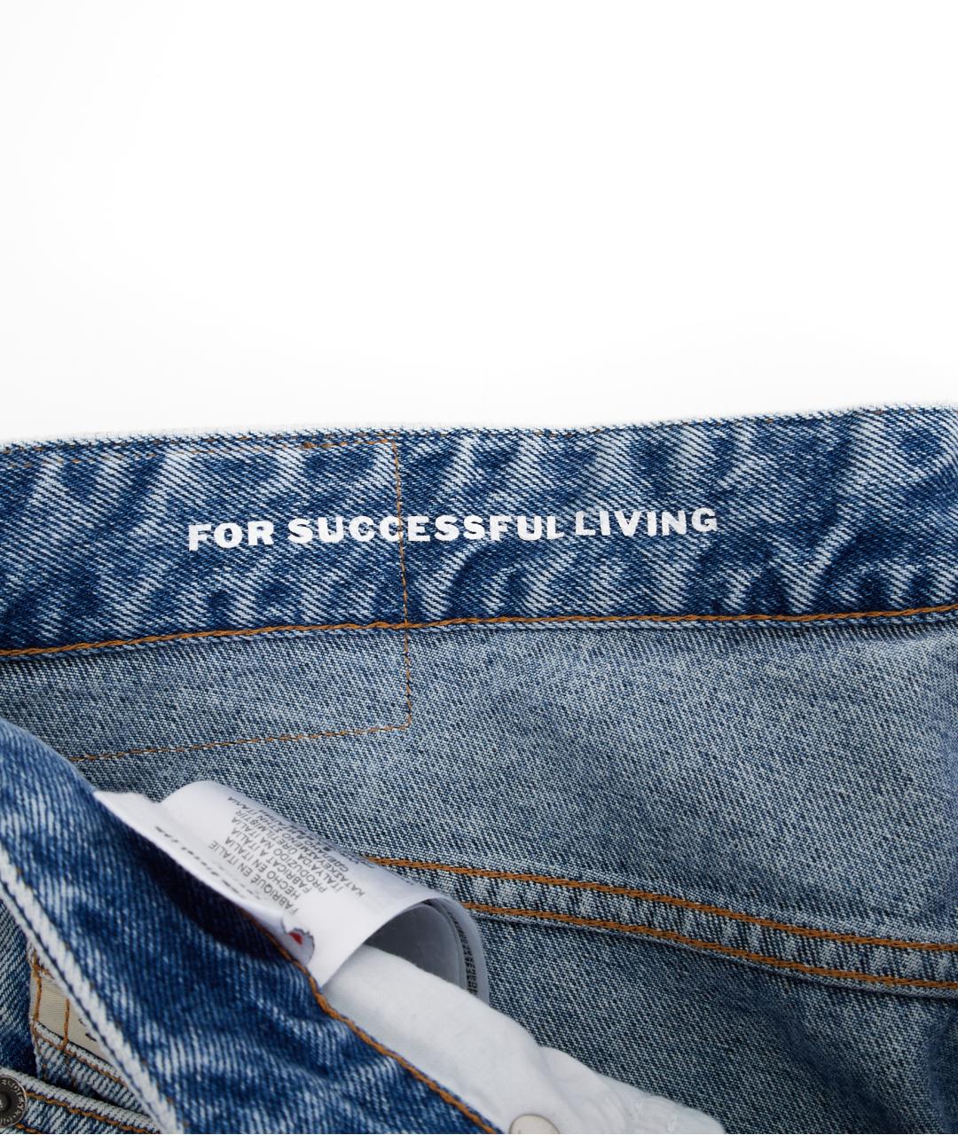 DIESEL Голубые хлопковые прямые джинсы, фото 4